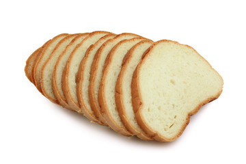 sliced bread isolated on white background