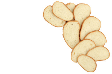 sliced bread isolated on white background