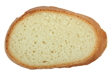 slice bread isolated on white background