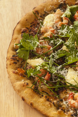 fresh baked ridgeback shrimp pizza