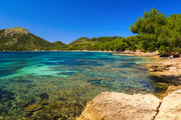 Fototapeta na wymiar Beautiful coast of Majorca island at Cap Formentor, Spain