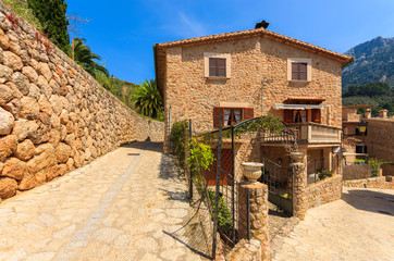 Fototapeta na wymiar Stone houses in Fornalutx mountain village, Majorca island