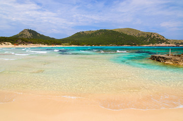 Fototapeta na wymiar View of beautiful Cala Ratjada beach, Majorca island, Spain