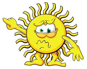 Cute cartoon sun