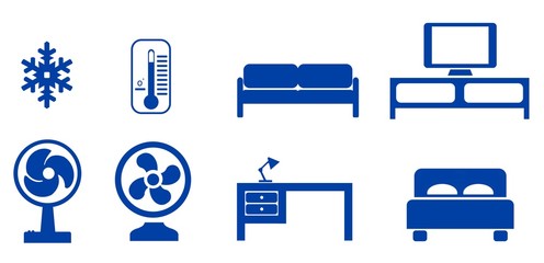 Meubles en 8 icônes