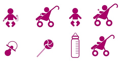Bébé en 8 icônes