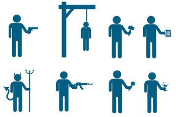 Personnages en 8 icônes