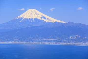 Mt. Fuji and Suruga bay from Darumayama, Izu Peninsula, Japan