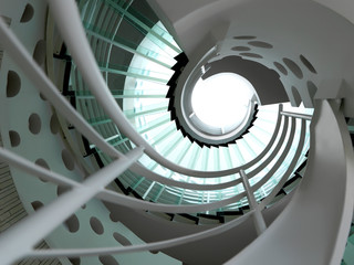 modern glass spiral staircase