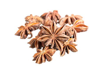 star anise isolated on white