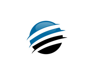 swoosh globe 2 logo template