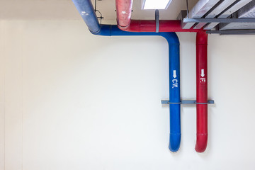 The pipeline on the wall