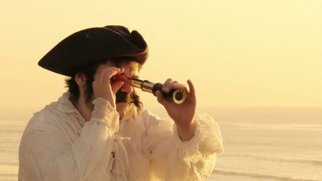 Sailor Looking Thru Spyglass