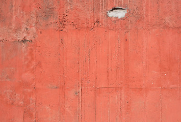 Red old vintage aged cement street rusty grunge rough wall