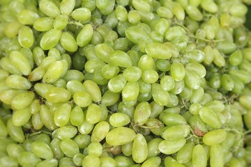Green grapes at the market