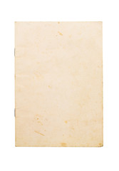 Blank old note book cover