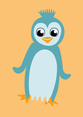 Colorful happy penguin