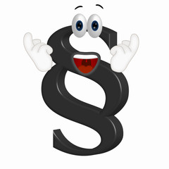 Funny Cartoon Paragraph Law Right Advocate Symbol