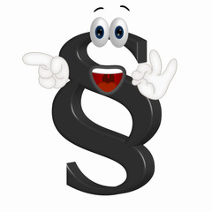 Funny Cartoon Paragraph Law Right Advocate Symbol