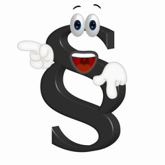 Funny Cartoon Paragraph Law Right Advocate Symbol