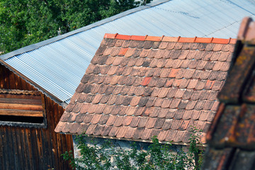 roof of the house with old tile