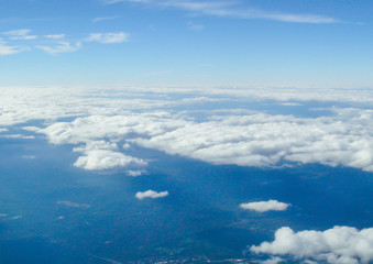 Fototapeta premium View above the sky from airplane