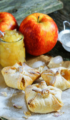 puff pastry with apple jam