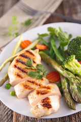 chicken breast and asparagus