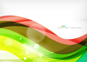 Green and red line swirls