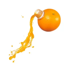 Crédence de cuisine en verre imprimé Jus verser du jus d& 39 orange