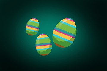 Composite image of easter eggs