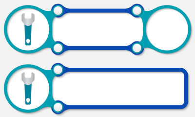 Two vector abstract frames for your text and spanner
