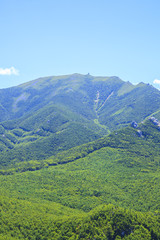 Fototapeta na wymiar Mt. Kinpou seen from Mt. Mizugaki, Japanese Mountain