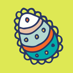 Easter background with eggs