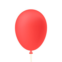 red ballon isolated on white background