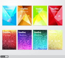 Vector set flyer. Brochure design template. 