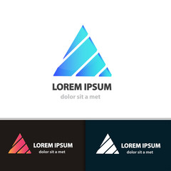 Triangle logo icon design template. Vector creative shape.