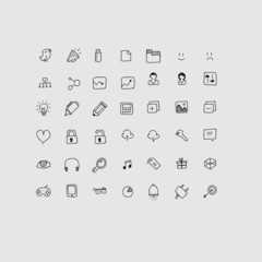 Doodle icon set