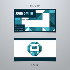 Vector creative business card template, letter A. 