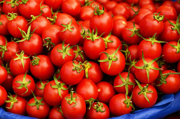 Ripe red tomatoes at the market