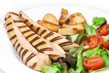 Beautiful caesar salad.