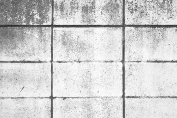 White concrete block wall seamless background and texture
