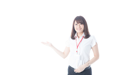 白バックOLポートレート(半袖)