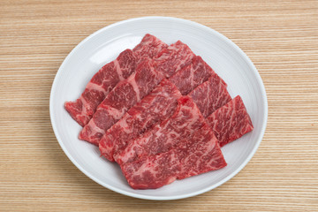 Fototapeta premium 焼肉用のカルビ肉