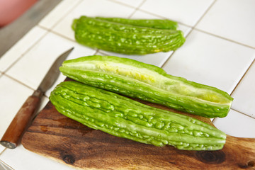 Preparing bitter melon