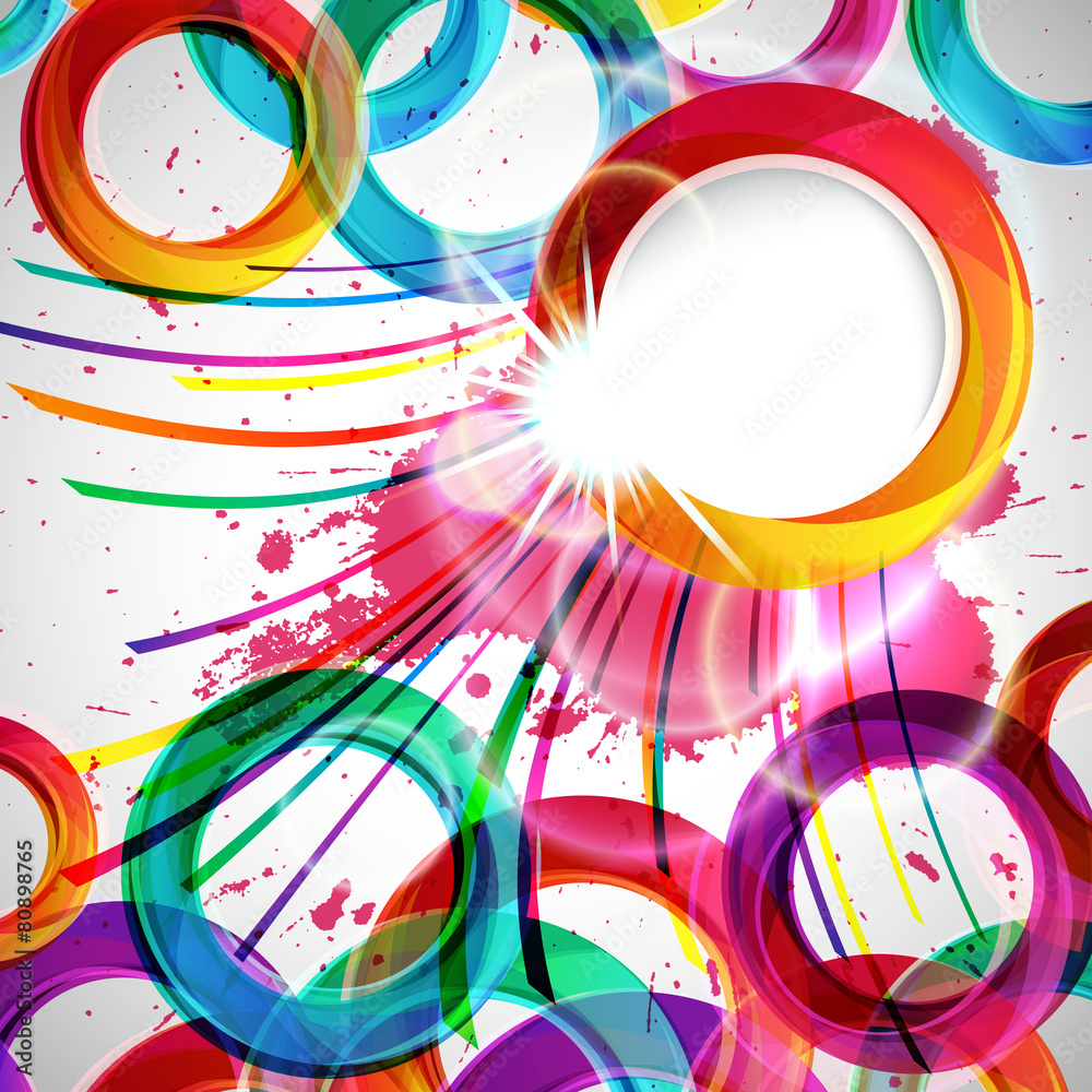 Canvas Prints abstract background with rounded design elements.