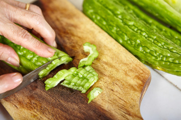 Preparing bitter melon