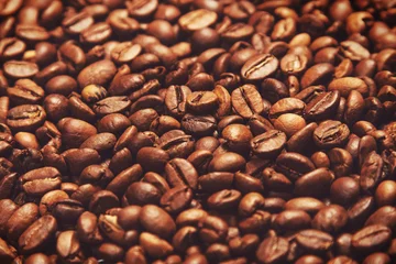 Wandcirkels aluminium Coffee beans © blackday