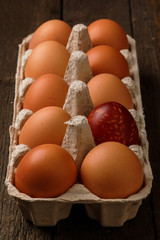 Package with eggs