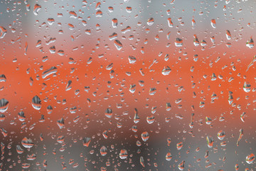 Raindrops on window